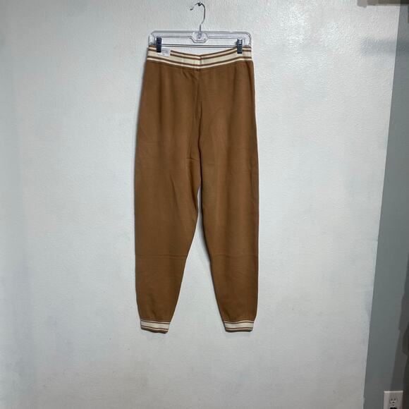 Victoria's Secret Pink Camel Varsity Knit Jogger Pants Sz M NWT - Picture 2 of 13